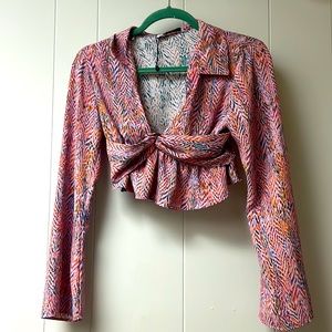 Zara, long sleeve, colorful, never worn